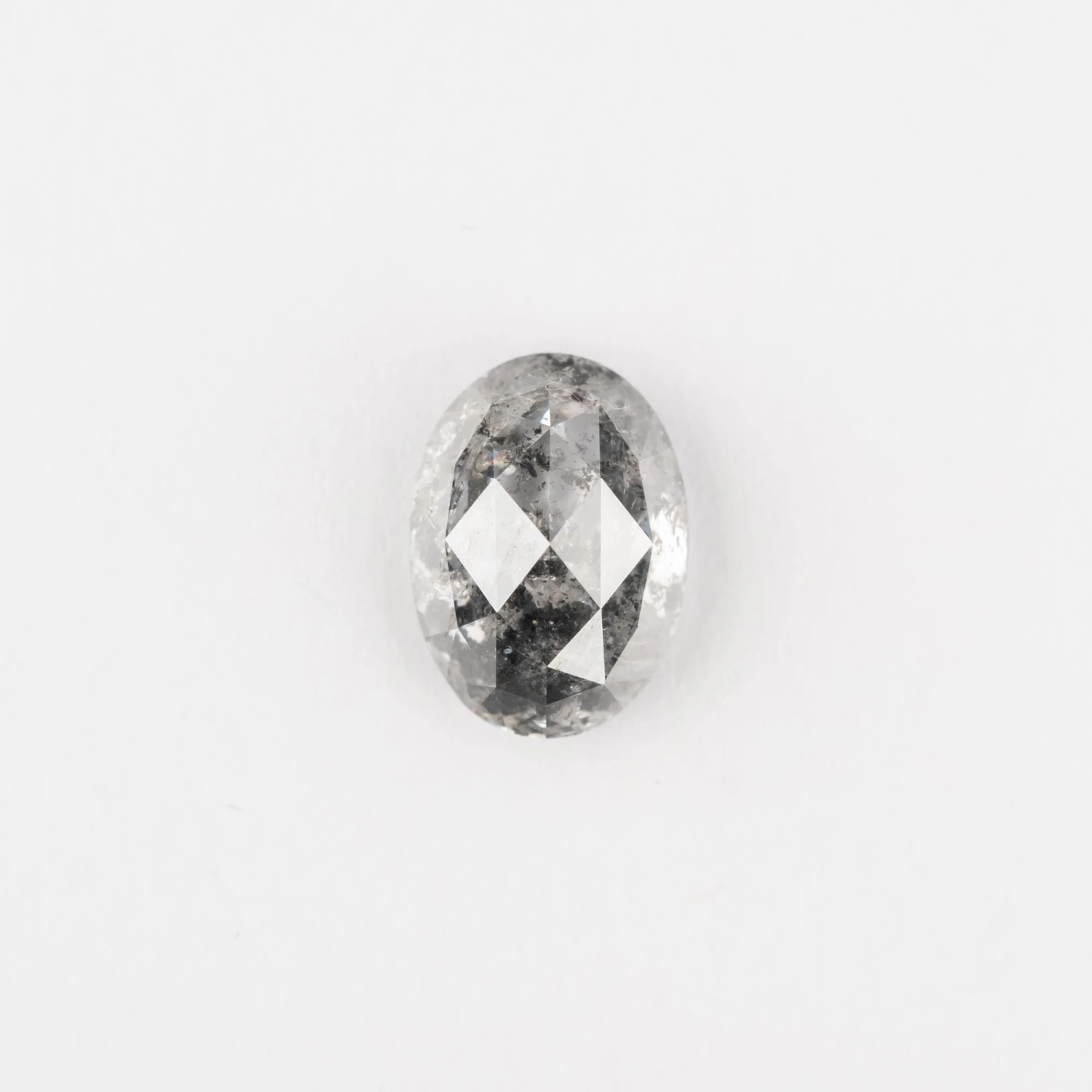 2.97 Carat Salt And Pepper Rose Cut Oval Diamond 1 2.97 Carat Salt And Pepper Rose Cut Oval Diamond