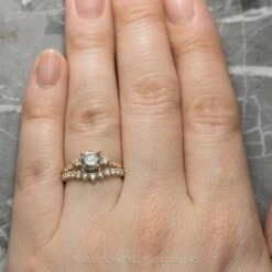 1.33 Carat Salt And Pepper Diamond Engagement Ring, Eliza Setting, 14K Yellow Gold -Point No Point Studio Store 200105 5 cbbb46de 8ff5 4de3 b161 c31ad4326366