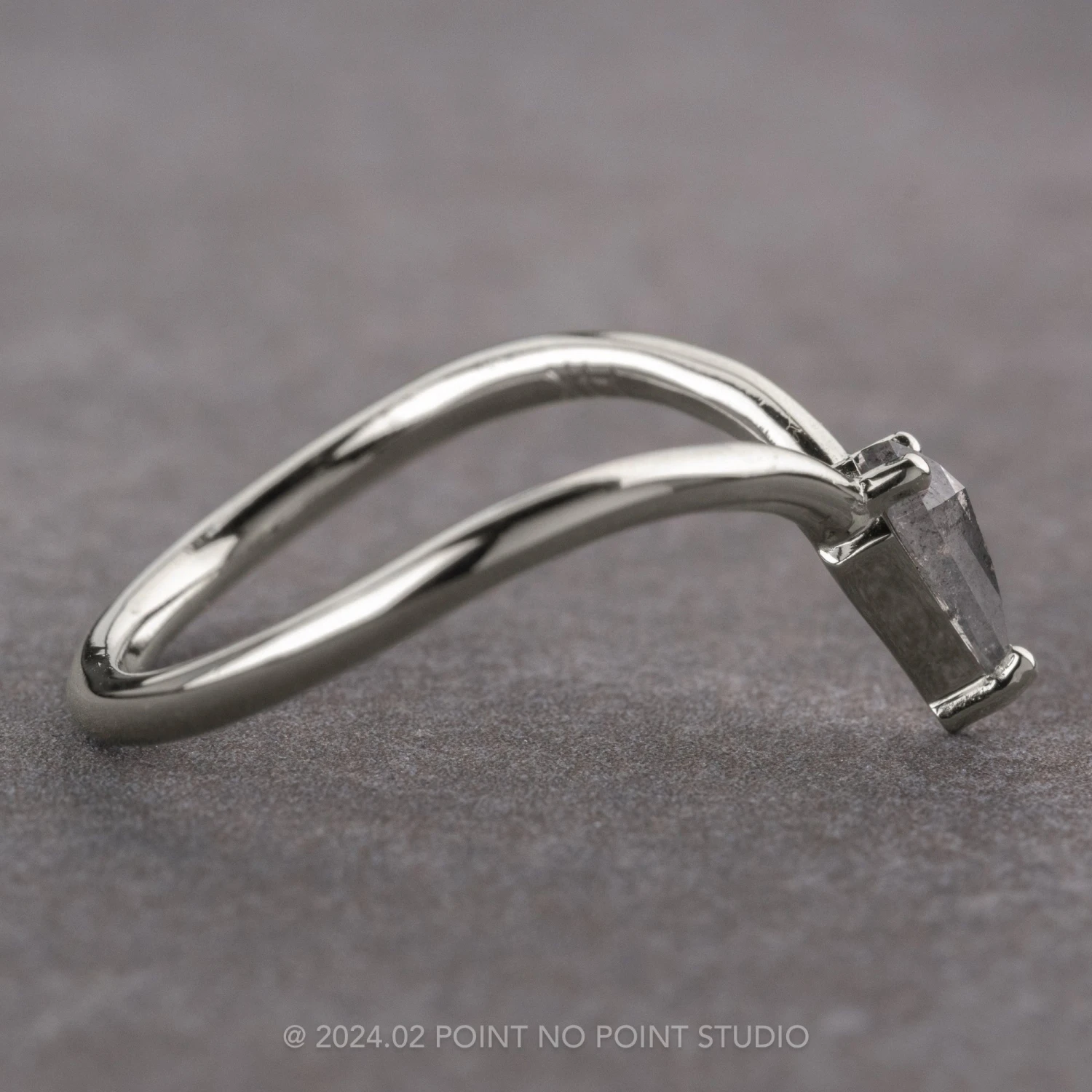 Kite Diamond Wedding Band, Victoria Setting, Platinum 4 Kite Diamond Wedding Band, Victoria Setting, Platinum - Image 4