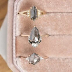 1.29 Carat Black Speckled Pear Diamond Engagement Ring, Ombre Wren Setting, 14K Rose Gold 10 1.29 Carat Black Speckled Pear Diamond Engagement Ring, Ombre Wren Setting, 14K Rose Gold -Point No Point Studio Store 200224 7RG c52f6c94 8825 4e08 95ed 029449e2d3fc