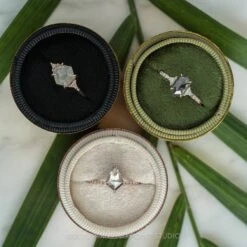 1.11 Carat Black Speckled Hexagon Diamond Engagement Ring, Eliza Setting, 14K Rose Gold 12 1.11 Carat Black Speckled Hexagon Diamond Engagement Ring, Eliza Setting, 14K Rose Gold -Point No Point Studio Store 200384RG 10 3fbf3967 550b 4109 9aed b75e747508cd