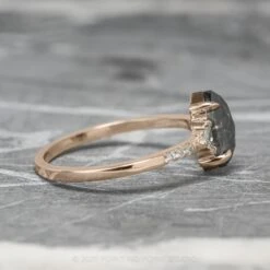 1.11 Carat Black Speckled Hexagon Diamond Engagement Ring, Eliza Setting, 14K Rose Gold 16 1.11 Carat Black Speckled Hexagon Diamond Engagement Ring, Eliza Setting, 14K Rose Gold -Point No Point Studio Store 200384RG 8 6c594658 cb34 40f5 8c17 e5615f6af429