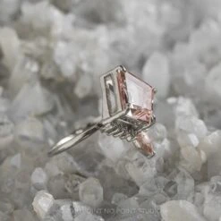 2.34 Carat Kite Morganite And Diamond Engagement Ring, Ava Setting, Platinum 14 2.34 Carat Kite Morganite And Diamond Engagement Ring, Ava Setting, Platinum -Point No Point Studio Store 200413 5WG 4ba04ae8 5387 4a05 a2e8 512a72836141