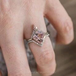 2.34 Carat Kite Morganite And Diamond Engagement Ring, Ava Setting, Platinum 12 2.34 Carat Kite Morganite And Diamond Engagement Ring, Ava Setting, Platinum -Point No Point Studio Store 200413 8WG 81e607de fbdb 4853 836a 87200c8a7c38
