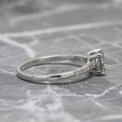 1.11 Carat Salt And Pepper Round Diamond Engagement Ring, Jules Setting, 14K White Gold 16 1.11 Carat Salt And Pepper Round Diamond Engagement Ring, Jules Setting, 14K White Gold -Point No Point Studio Store 200422 4 241557e0 5951 448f 9120 acfbd5dc2cf3
