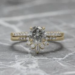 1.11 Carat Salt And Pepper Round Diamond Engagement Ring, Jules Setting, 14K Yellow Gold 14 1.11 Carat Salt And Pepper Round Diamond Engagement Ring, Jules Setting, 14K Yellow Gold -Point No Point Studio Store 200422YG 8 32c4ce74 53fa 4a54 b501 49e3ba3ecc6f