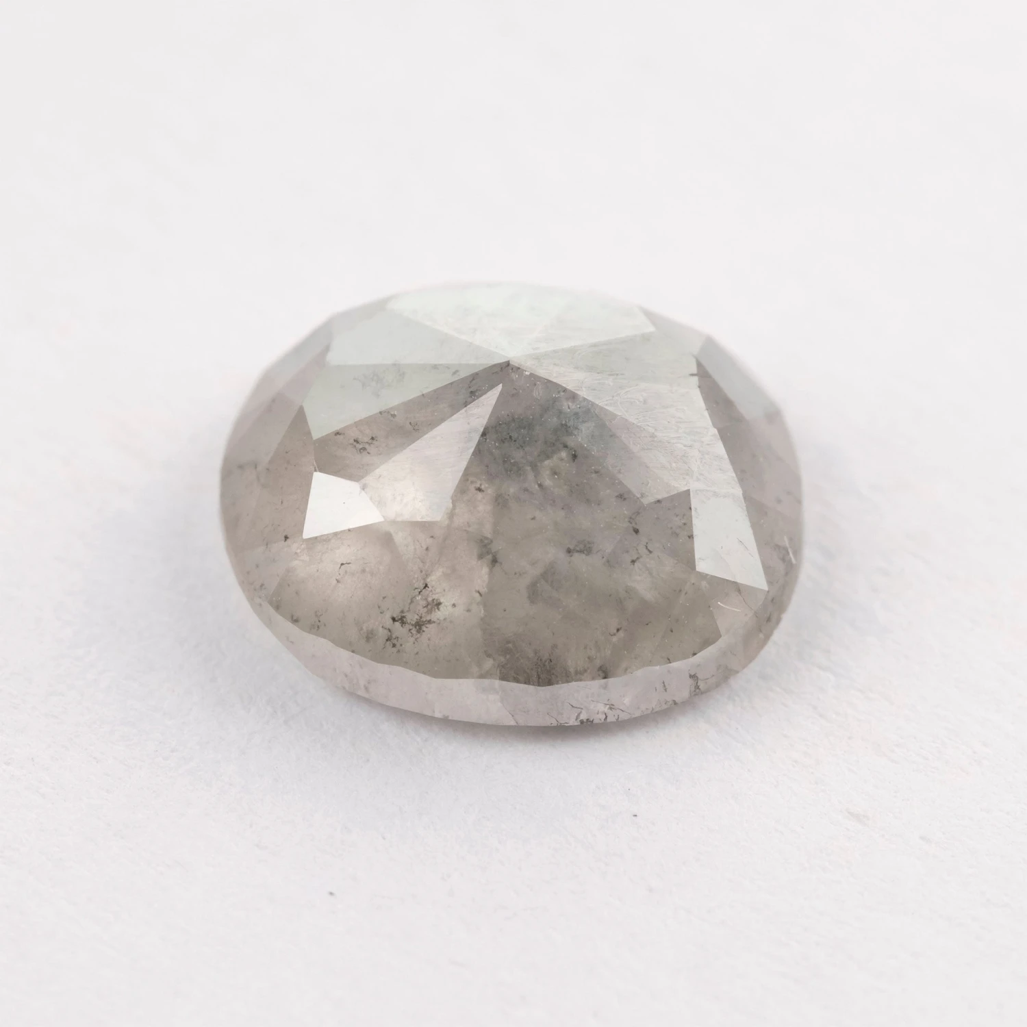 4.69 Carat Salt And Pepper Rose Cut Cushion Diamond 4 4.69 Carat Salt And Pepper Rose Cut Cushion Diamond - Image 4