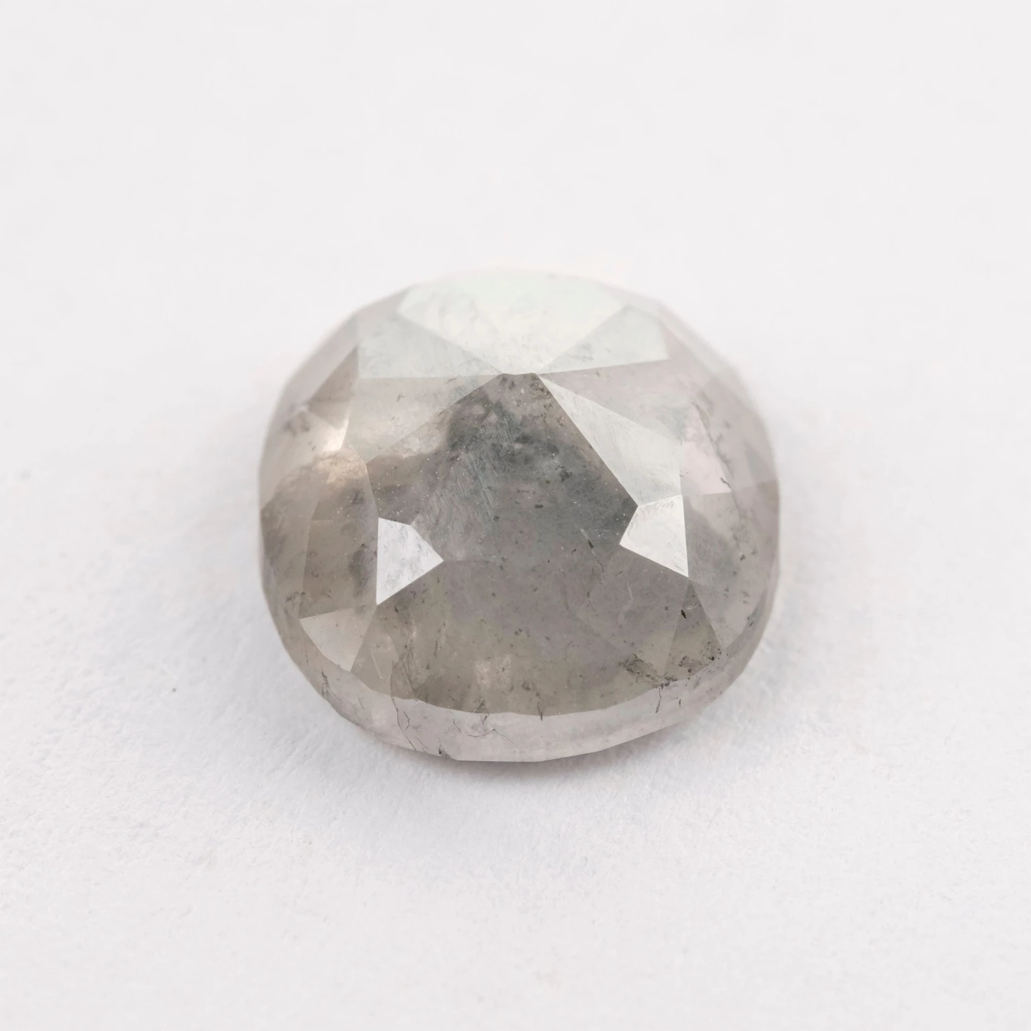 4.69 Carat Salt And Pepper Rose Cut Cushion Diamond 5 4.69 Carat Salt And Pepper Rose Cut Cushion Diamond - Image 5