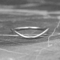 Classic Contour Wedding Band, 14K White Gold