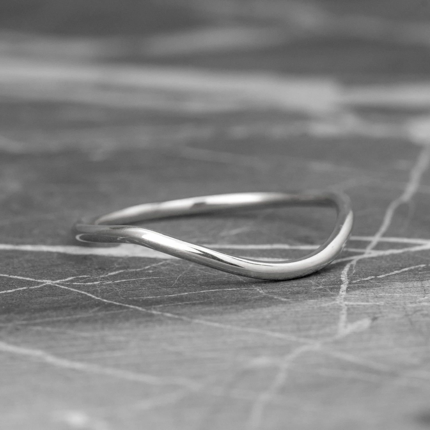 Classic Contour Wedding Band, 14K White Gold 5 Classic Contour Wedding Band, 14K White Gold - Image 5