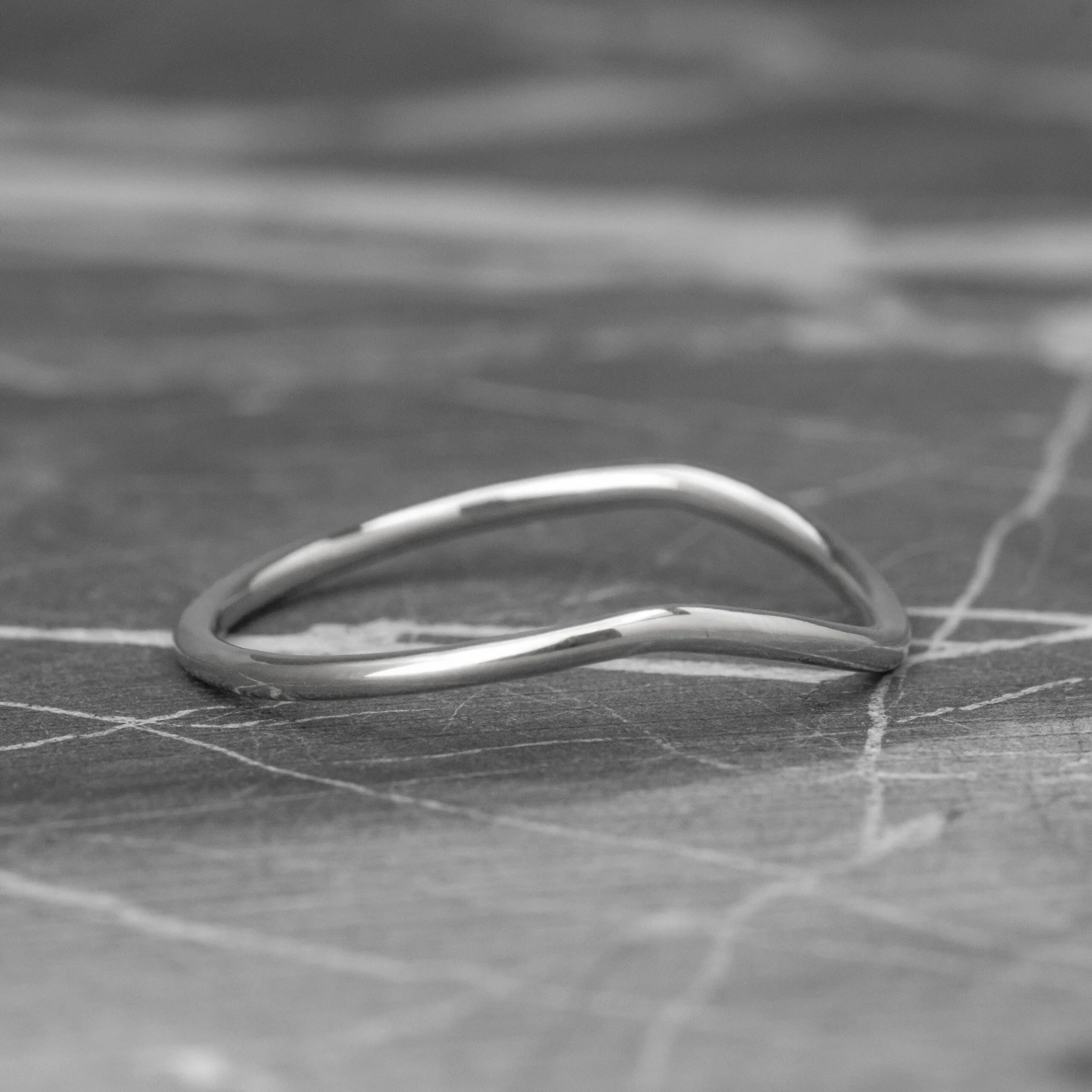 Classic Contour Wedding Band, 14K White Gold 7 Classic Contour Wedding Band, 14K White Gold - Image 7