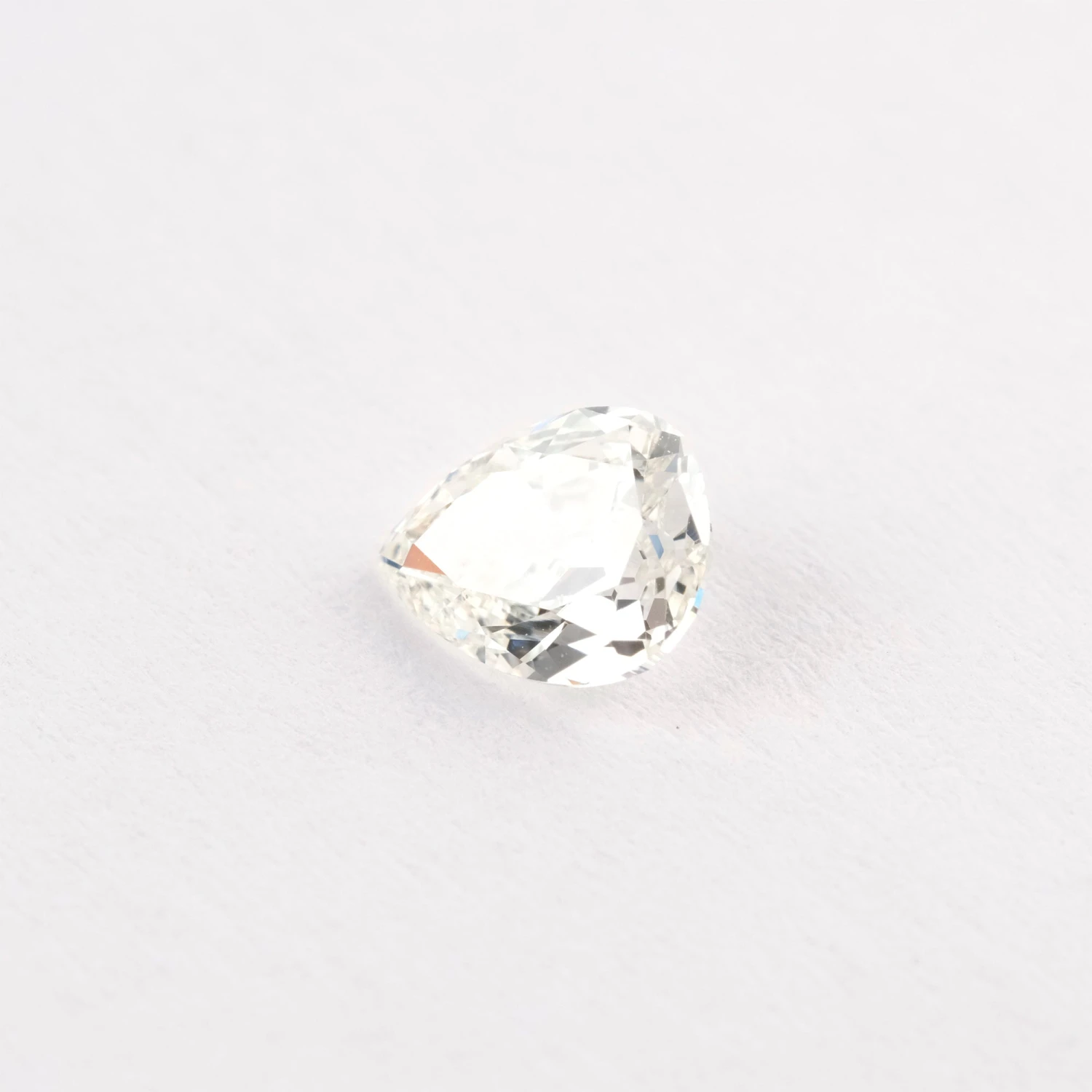 .60 Carat Clear European Cut Pear Diamond 2 .60 Carat Clear European Cut Pear Diamond - Image 2