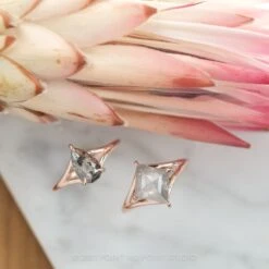 1.37 Carat Black Speckled Pear Diamond Engagement Ring, Split Shank Jane, 14K Rose Gold -Point No Point Studio Store 20200311 SFS0227 f0c72ed9 83a3 409b b916 931f5673a946