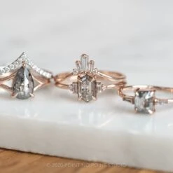 1.37 Carat Black Speckled Pear Diamond Engagement Ring, Split Shank Jane, 14K Rose Gold -Point No Point Studio Store 20200311 SFS0286 21fb7cb0 a1bf 4512 8f3c 957682b8f276