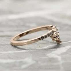 Diamond Contour Wedding Band, Medium Ombre Emma Setting, 14K Rose Gold 13 Diamond Contour Wedding Band, Medium Ombre Emma Setting, 14K Rose Gold -Point No Point Studio Store 20200324 3RG