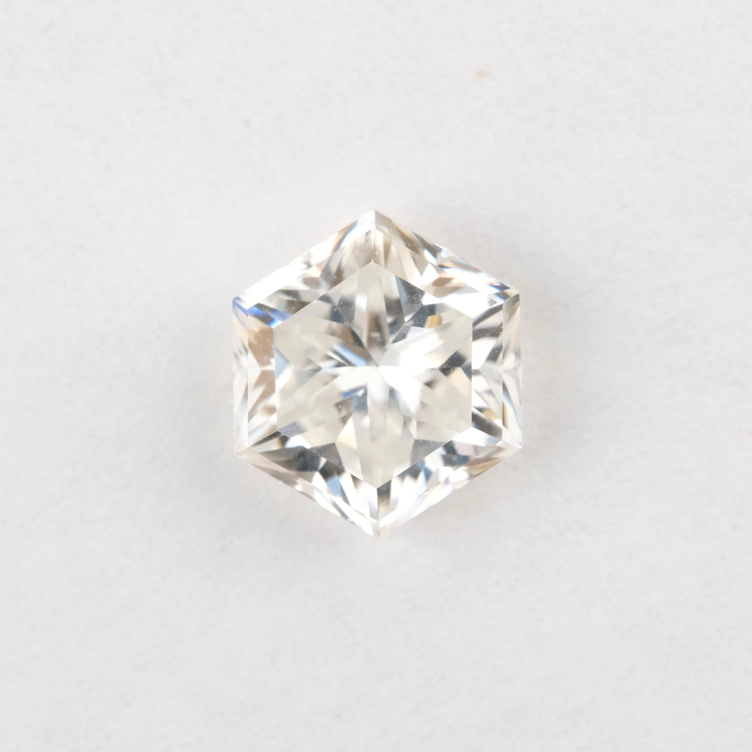 1.38 Carat White Hexagon Moissanite 1 1.38 Carat White Hexagon Moissanite