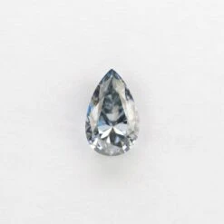 1 Carat Grey Brilliant Cut Pear Moissanite