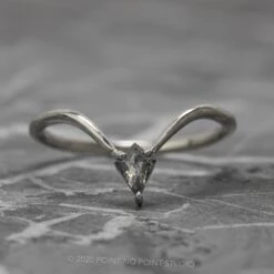 Kite Diamond Wedding Band, Victoria Setting, 14K White Gold -Point No Point Studio Store 20200414 SFS0057