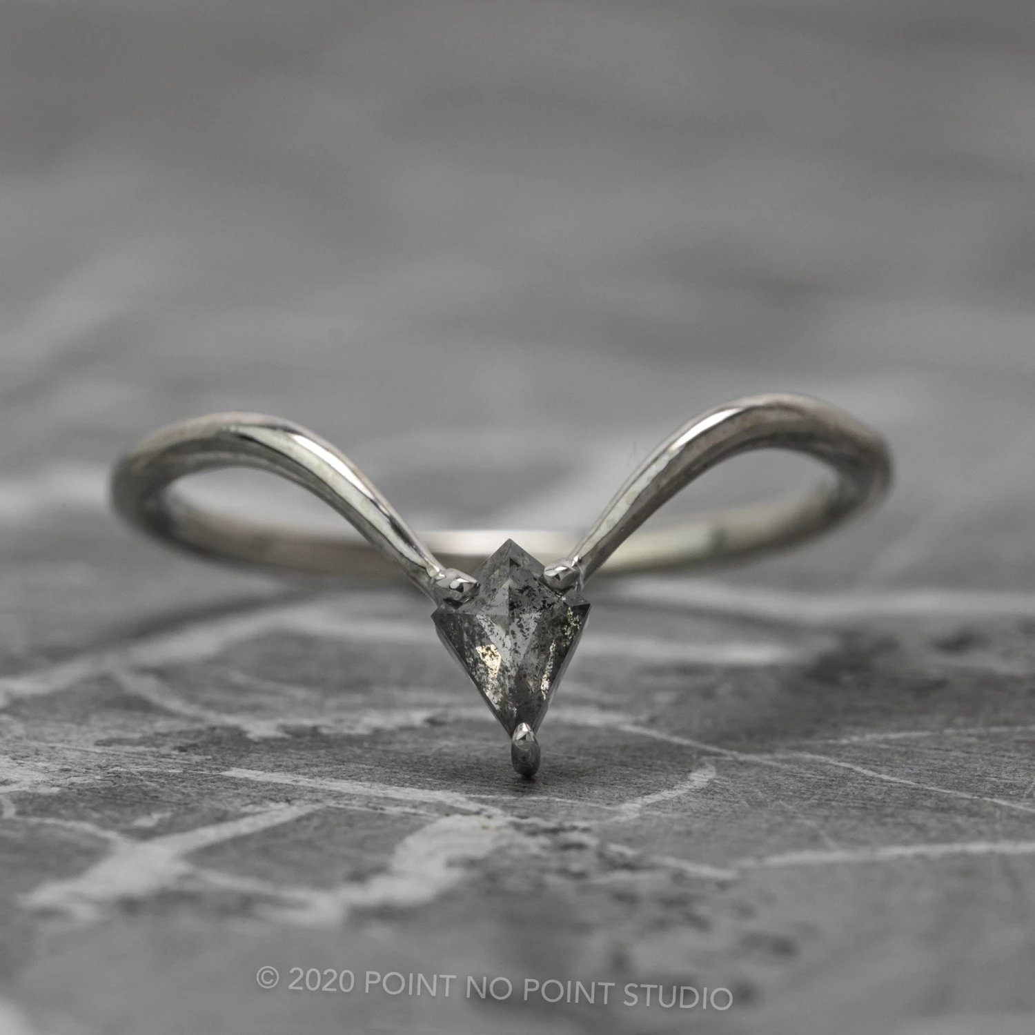 Kite Diamond Wedding Band, Victoria Setting, Platinum 5 Kite Diamond Wedding Band, Victoria Setting, Platinum - Image 5