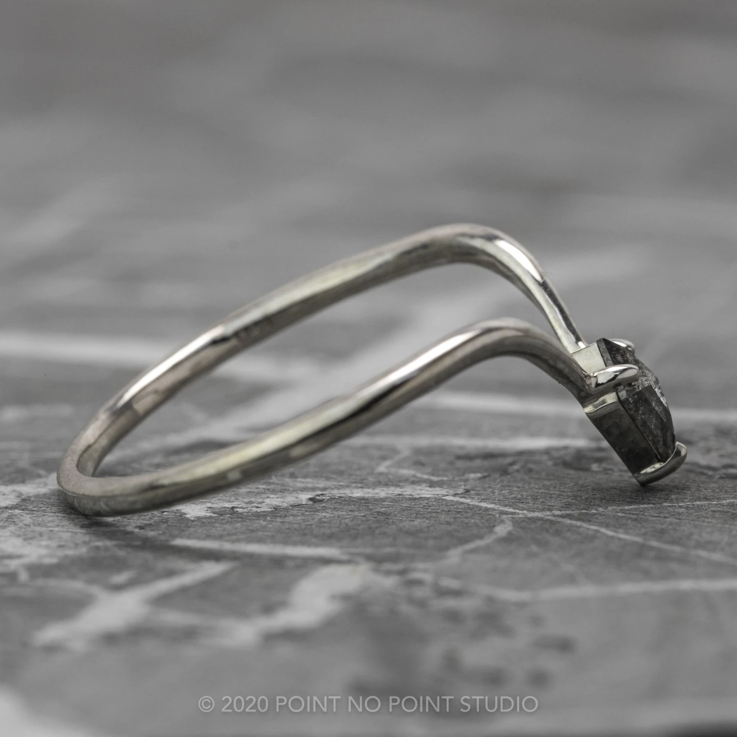 Kite Diamond Wedding Band, Victoria Setting, Platinum 7 Kite Diamond Wedding Band, Victoria Setting, Platinum - Image 7