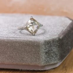 3.02 Carat Clear Champagne Lozenge Diamond Engagement Ring, Aela Setting, Platinum -Point No Point Studio Store 20200806 SFS0362 53a5893c 46a0 45de 846d 3962614888db