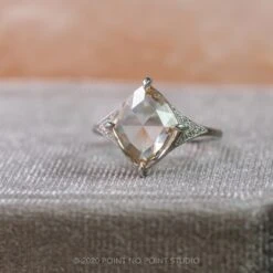 3.02 Carat Clear Champagne Lozenge Diamond Engagement Ring, Aela Setting, Platinum -Point No Point Studio Store 20200806 SFS0363 6d5d5e34 eaf8 4f1a add7 6bd12fbd92ec