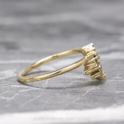 Salt And Pepper Baguette Diamond Wedding Band, Wren Setting, 14K Yellow Gold 5 Salt And Pepper Baguette Diamond Wedding Band, Wren Setting, 14K Yellow Gold -Point No Point Studio Store 20200903 SFS0029YG