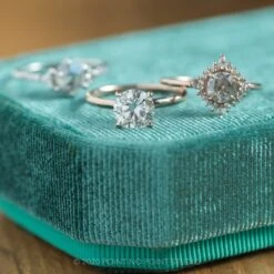 1.5 Carat Round Moissanite Engagement Ring, Jane Setting, 14k Rose Gold -Point No Point Studio Store 20201022 SFS0317 7099c7e6 e4ba 48f4 a43f 571a879a8102