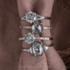 1.11 Carat Salt And Pepper Round Diamond Engagement Ring, Jules Setting, 14K White Gold 13 1.11 Carat Salt And Pepper Round Diamond Engagement Ring, Jules Setting, 14K White Gold -Point No Point Studio Store 20201203 SFS0156 5ab0da0b 2d34 4237 8dc0 14d4bc42e174