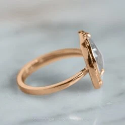 2.03 Carat Grey Speckled Crescent Moon Engagement Ring, Starling Setting, 14K Rose Gold -Point No Point Studio Store 20210304 SFS0126 4cfe4c3c fef7 4c8b 9128 f207d23ebb97