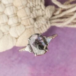 2.80 Carat Black Speckled Oval Diamond Engagement Ring, Zoe Setting, 14K White Gold 25 2.80 Carat Black Speckled Oval Diamond Engagement Ring, Zoe Setting, 14K White Gold -Point No Point Studio Store 20210311 SFS0056 ab617dbd 93b2 439a b8eb 9ab7b51a7a18