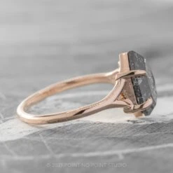 1.36 Carat Salt And Pepper Hexagon Diamond Engagement Ring, Split Shank Jane Setting, 14K Rose Gold 18 1.36 Carat Salt And Pepper Hexagon Diamond Engagement Ring, Split Shank Jane Setting, 14K Rose Gold -Point No Point Studio Store 20210415 SFS0057 30a7dfe0 2def 42a2 8ae3 38132e3ada06
