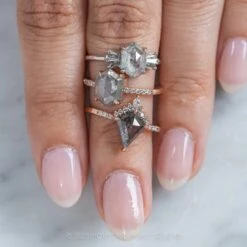 1.52 Carat Salt And Pepper Hexagon Diamond Engagement Ring, Jules Setting, 14k Rose Gold 26 1.52 Carat Salt And Pepper Hexagon Diamond Engagement Ring, Jules Setting, 14k Rose Gold -Point No Point Studio Store 20210708 SFS0136 656d57a0 35ac 4a0b b868 f14cc9b28ed5