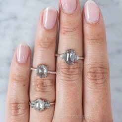 1.52 Carat Salt And Pepper Hexagon Diamond Engagement Ring, Jules Setting, 14k Rose Gold 32 1.52 Carat Salt And Pepper Hexagon Diamond Engagement Ring, Jules Setting, 14k Rose Gold -Point No Point Studio Store 20210708 SFS0141 feb58bee 0e64 4718 a061 b2cde5da45d0