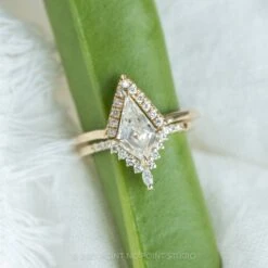 1.54 Carat Kite Moissanite Engagement Ring, Avaline Setting, 14K Yellow Gold -Point No Point Studio Store 20210909 SFS0065 e11d4316 71a9 4bed bbc1 6588a0d7bead
