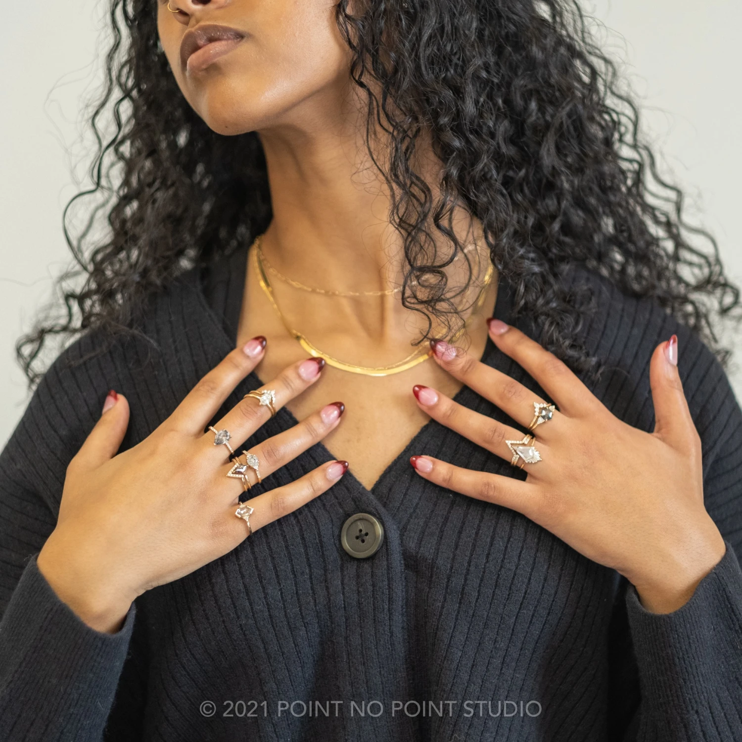 1.94 Carat Icy White Kite Diamond Engagement Ring, Wren Setting, 14K Yellow Gold 6 1.94 Carat Icy White Kite Diamond Engagement Ring, Wren Setting, 14K Yellow Gold - Image 6