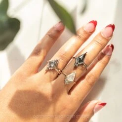1.94 Carat Icy White Kite Diamond Engagement Ring, Wren Setting, 14K Yellow Gold 16 1.94 Carat Icy White Kite Diamond Engagement Ring, Wren Setting, 14K Yellow Gold -Point No Point Studio Store 20211110 SFS0227