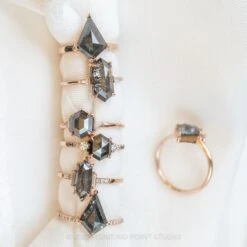 1.40 Carat Black Speckled Hexagon Diamond Engagement Ring, Ombre Eliza Setting, 14K Rose Gold 19 1.40 Carat Black Speckled Hexagon Diamond Engagement Ring, Ombre Eliza Setting, 14K Rose Gold -Point No Point Studio Store 20220105 SFS0046 7c35ac97 8c59 4d14 9559 4f4716ba6f5d