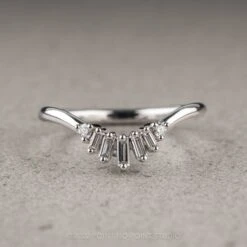 Wren Diamond Wedding Band, Platinum