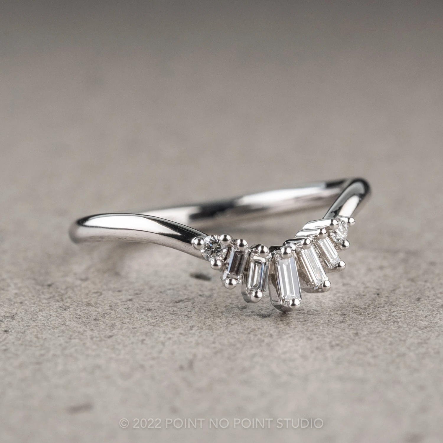 Wren Diamond Wedding Band, Platinum 6 Wren Diamond Wedding Band, Platinum - Image 6