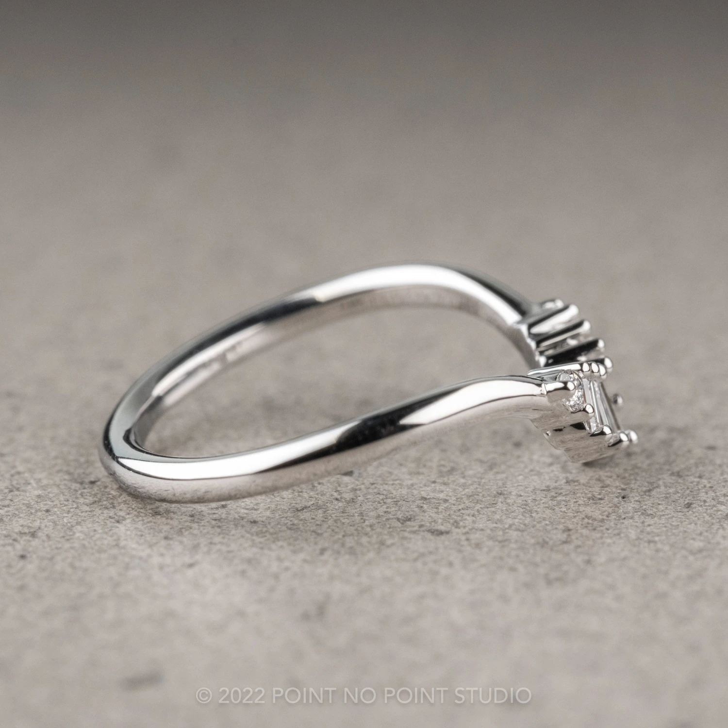 Wren Diamond Wedding Band, Platinum 7 Wren Diamond Wedding Band, Platinum - Image 7