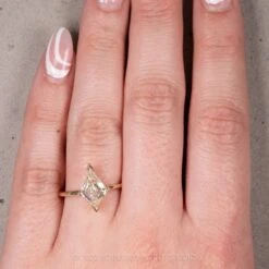 Lozenge Moissanite Engagement Ring, Charlize Setting, 14K Yellow Gold 11 Lozenge Moissanite Engagement Ring, Charlize Setting, 14K Yellow Gold -Point No Point Studio Store 20220217 SFS0085 25848feb 1dfe 4769 bf66 203ad6e7cacb