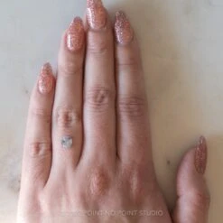 .76 Carat Salt And Pepper Rose Cut Oval Diamond 11 .76 Carat Salt And Pepper Rose Cut Oval Diamond -Point No Point Studio Store 20220224 SFS0153