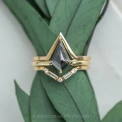 1.45 Carat Black Kite Diamond Engagement Ring, Jane Setting, 14K Yellow Gold -Point No Point Studio Store 20220302 SFS0213 Copy aab93918 1882 4eb9 a76d fba6a633556b