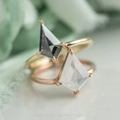 1.45 Carat Black Kite Diamond Engagement Ring, Jane Setting, 14K Yellow Gold -Point No Point Studio Store 20220302 SFS0217 Copy 2346c7de 54c7 4e63 bbc2 1ef4c5dcfbe4