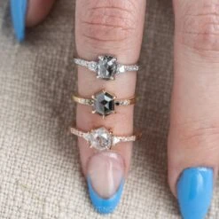 2.38 Carat Black Speckled Oval Diamond Engagement Ring, Eliza Setting, Platinum -Point No Point Studio Store 20220317 SFS0111 e5b4fa42 c90f 4bc8 b208 624514bc54d4