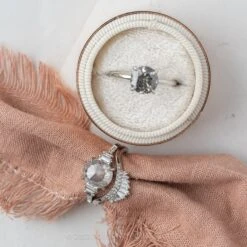 2.48 Carat Salt And Pepper Diamond Engagement Ring, Tulip Jane Setting, Platinum -Point No Point Studio Store 20220428 SFS0041 412e6f80 e4a2 40e7 8316 1c1bd9f8fcb1