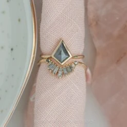 1.53 Carat Salt And Pepper Kite Diamond Engagement Ring, Bezel Jane Setting, 14k Yellow Gold 10 1.53 Carat Salt And Pepper Kite Diamond Engagement Ring, Bezel Jane Setting, 14k Yellow Gold -Point No Point Studio Store 20220602 20220602 SFS0158 f466cd26 d7bd 4f74 8348 84772644145c