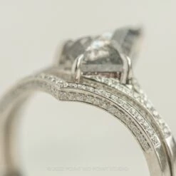 Diamond V Band, Juliette Setting, 14K White Gold 10 Diamond V Band, Juliette Setting, 14K White Gold -Point No Point Studio Store 20220616 20220616 SFS0112 Copy