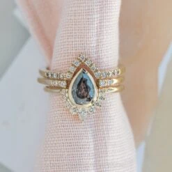 2.35 Carat Salt And Pepper Pear Diamond Engagement Ring, Ava Bezel Setting, 14k Yellow Gold 19 2.35 Carat Salt And Pepper Pear Diamond Engagement Ring, Ava Bezel Setting, 14k Yellow Gold -Point No Point Studio Store 20220623 20220623 SFS0080 d2aa0a7e c294 47cc a89c eb5cc656adc7